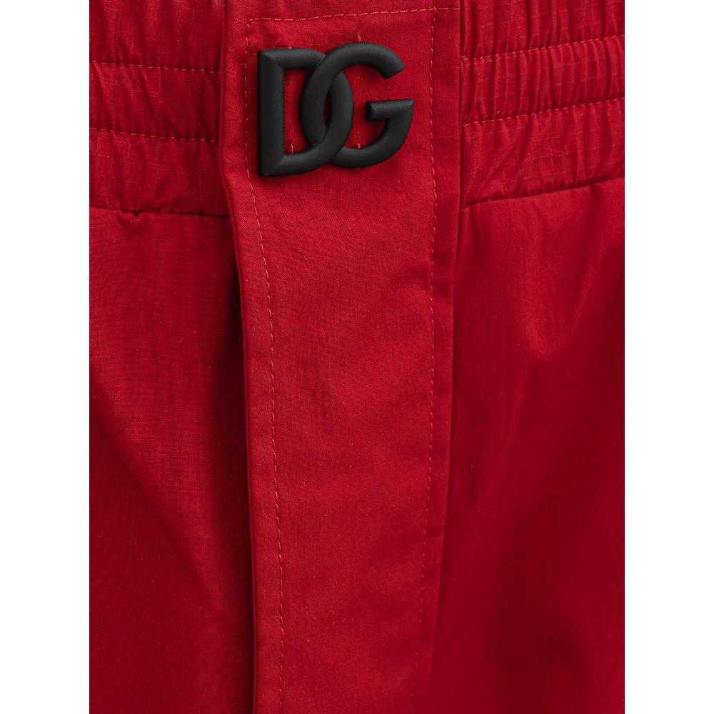 Dolce & Gabbana Red Polyamide Athletic Pants by Dolce & Gabbana