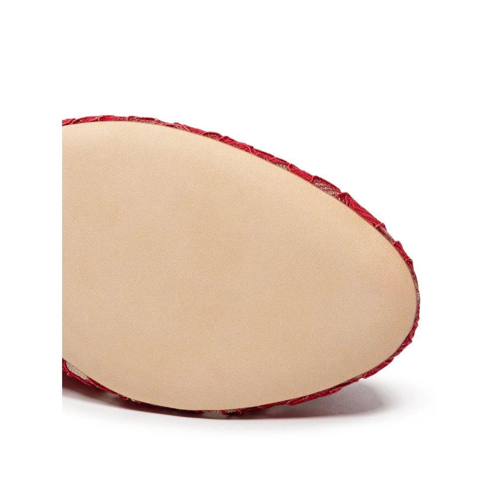 Dolce & Gabbana Red Viscose Ballet Flats by Dolce & Gabbana