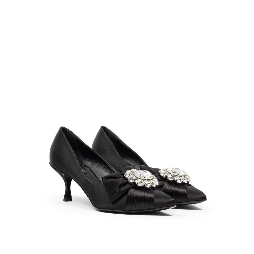Dolce & Gabbana Black Viscose Pumps by Dolce & Gabbana