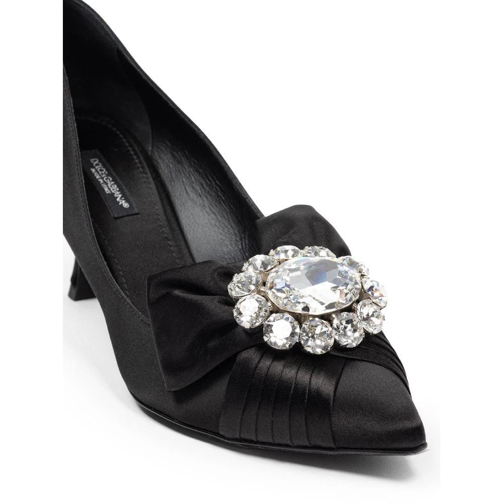 Dolce & Gabbana Black Viscose Pumps by Dolce & Gabbana