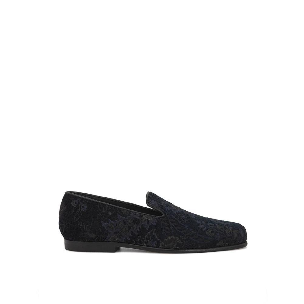 Etro Blue Leather Slip-On Loafers by Etro