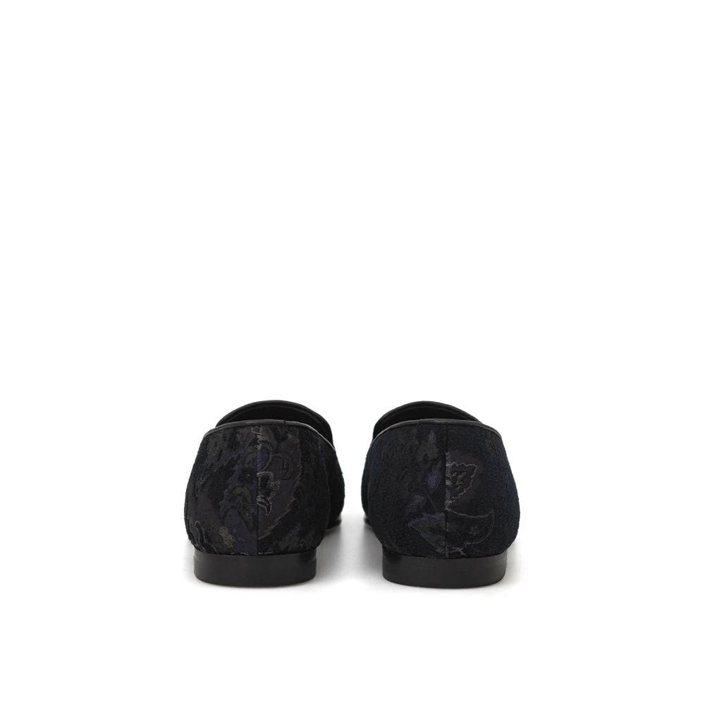 Etro Blue Leather Slip-On Loafers by Etro