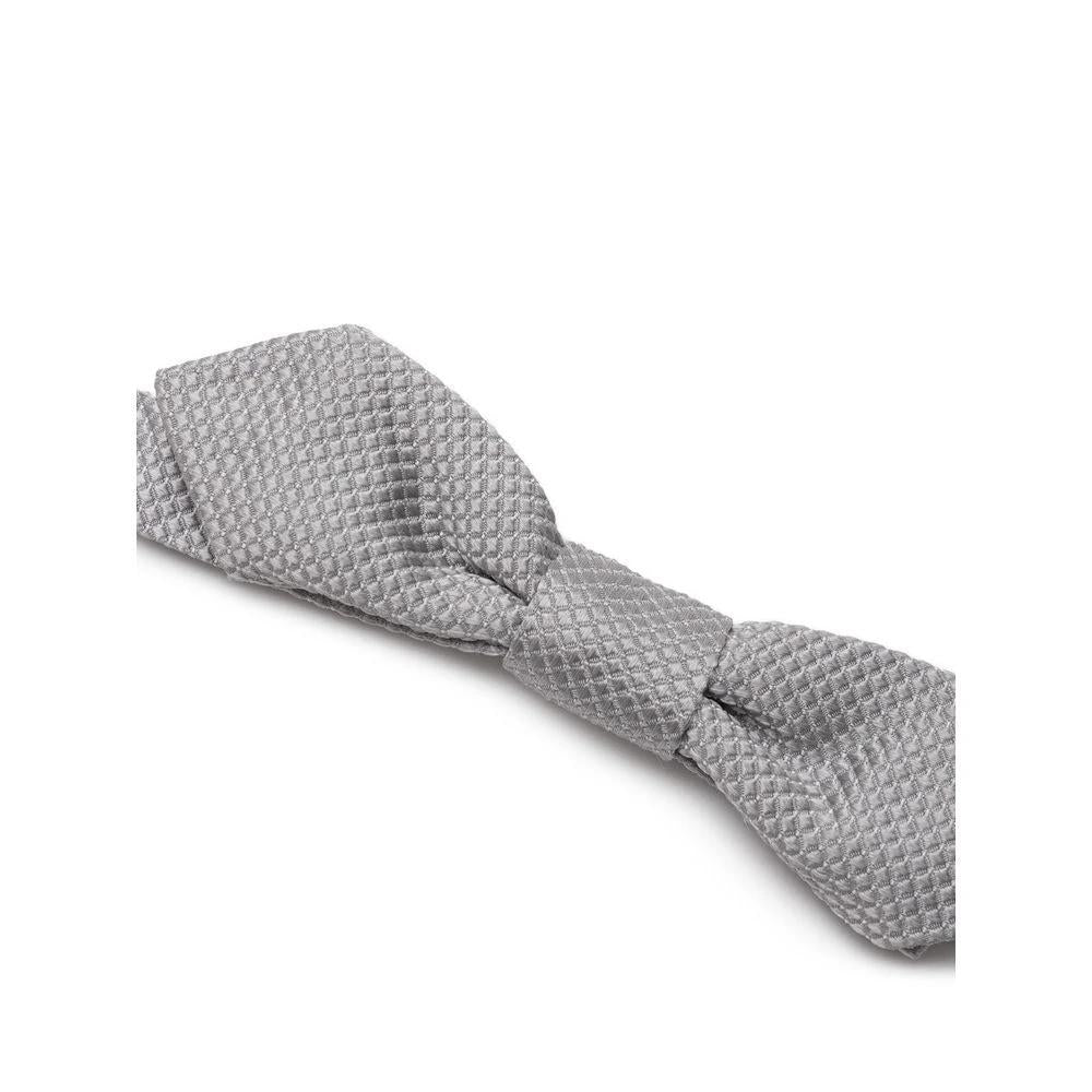 Dolce & Gabbana Gray Silk Bowtie by Dolce & Gabbana