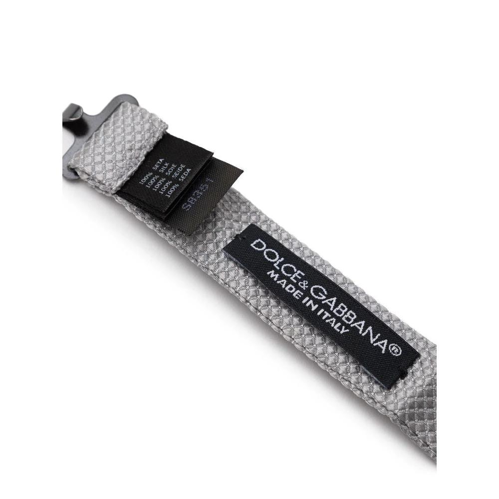 Dolce & Gabbana Gray Silk Bowtie by Dolce & Gabbana