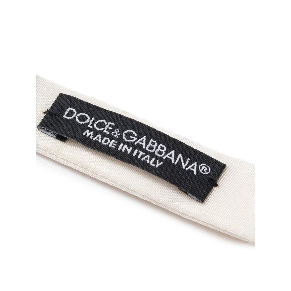 Dolce & Gabbana White Silk Bowtie by Dolce & Gabbana
