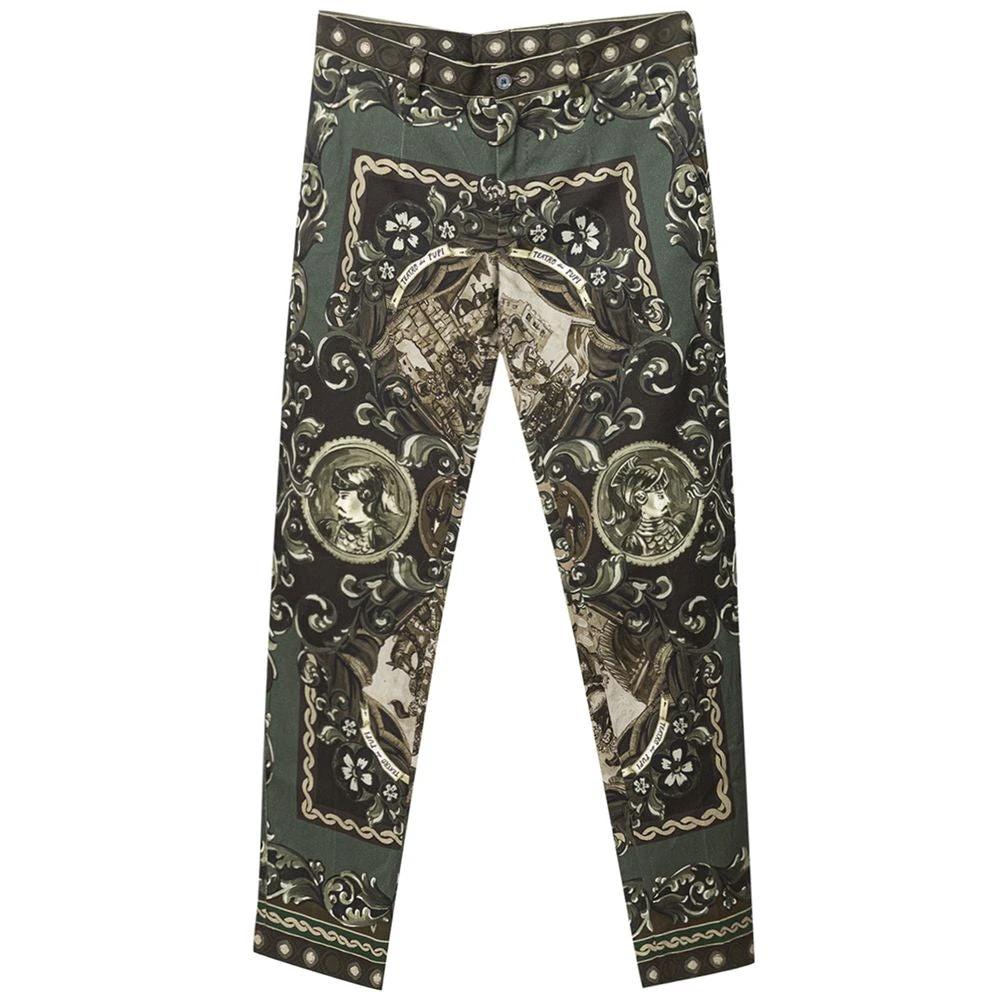 Dolce & Gabbana Green Cotton Casual Pants by Dolce & Gabbana