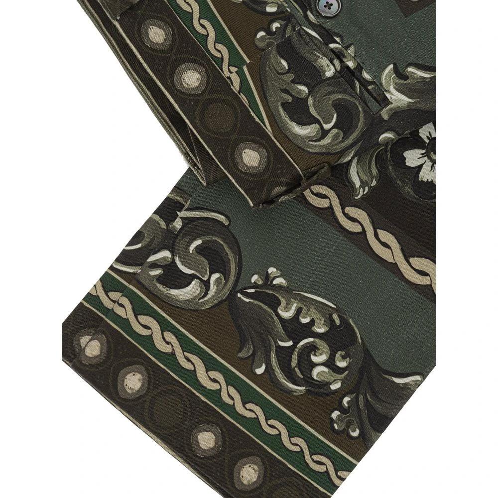 Dolce & Gabbana Green Cotton Casual Pants by Dolce & Gabbana
