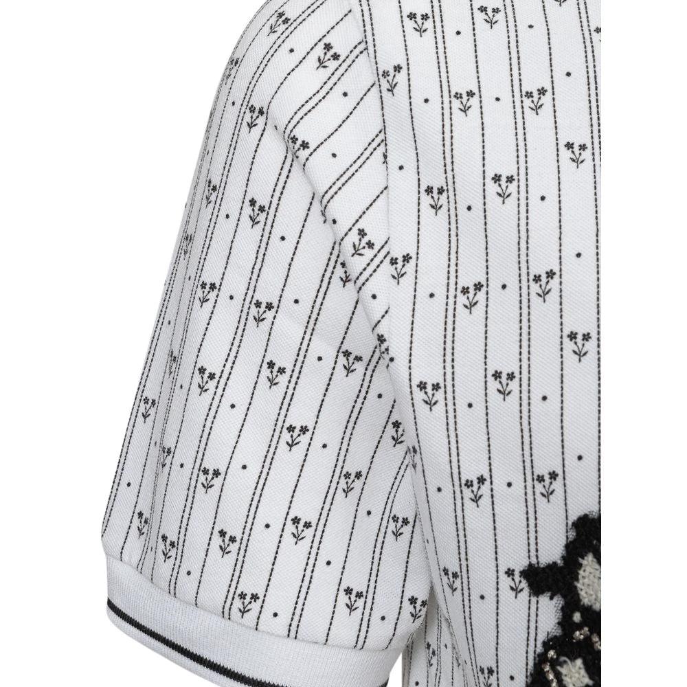 Dolce & Gabbana White Cotton Polo Shirt by Dolce & Gabbana
