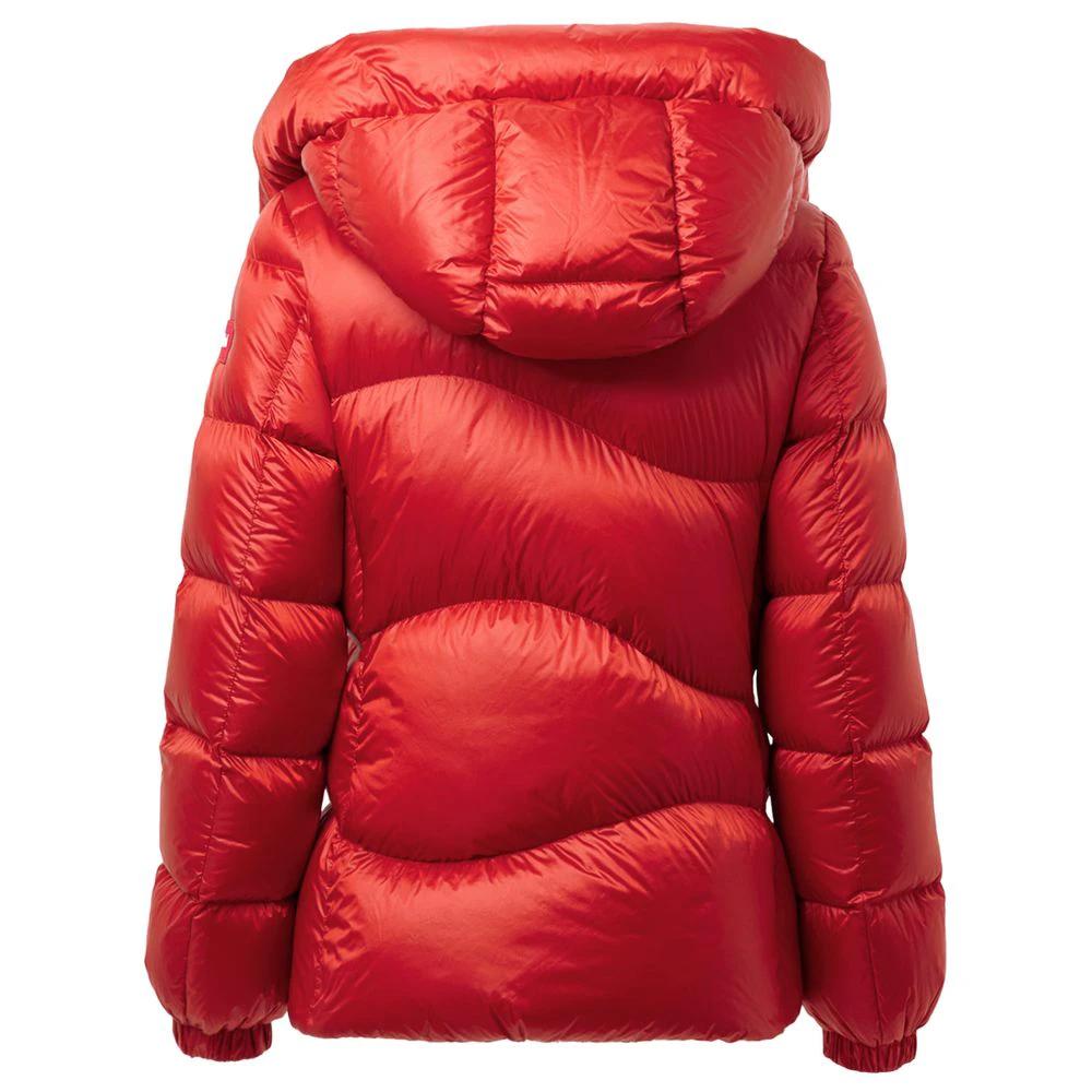 Ajouter une veste longue rouge en polyamide