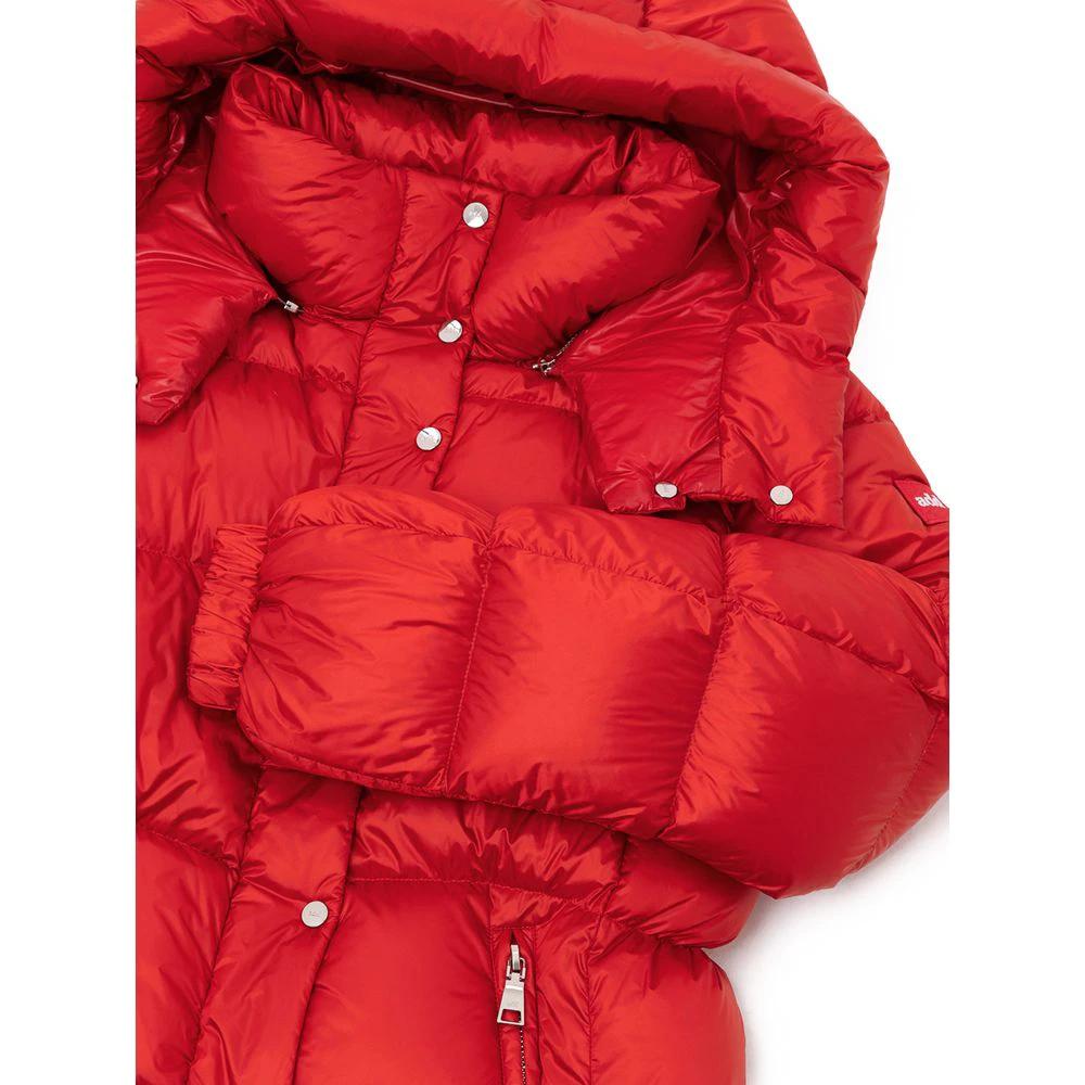 Ajouter une veste longue rouge en polyamide