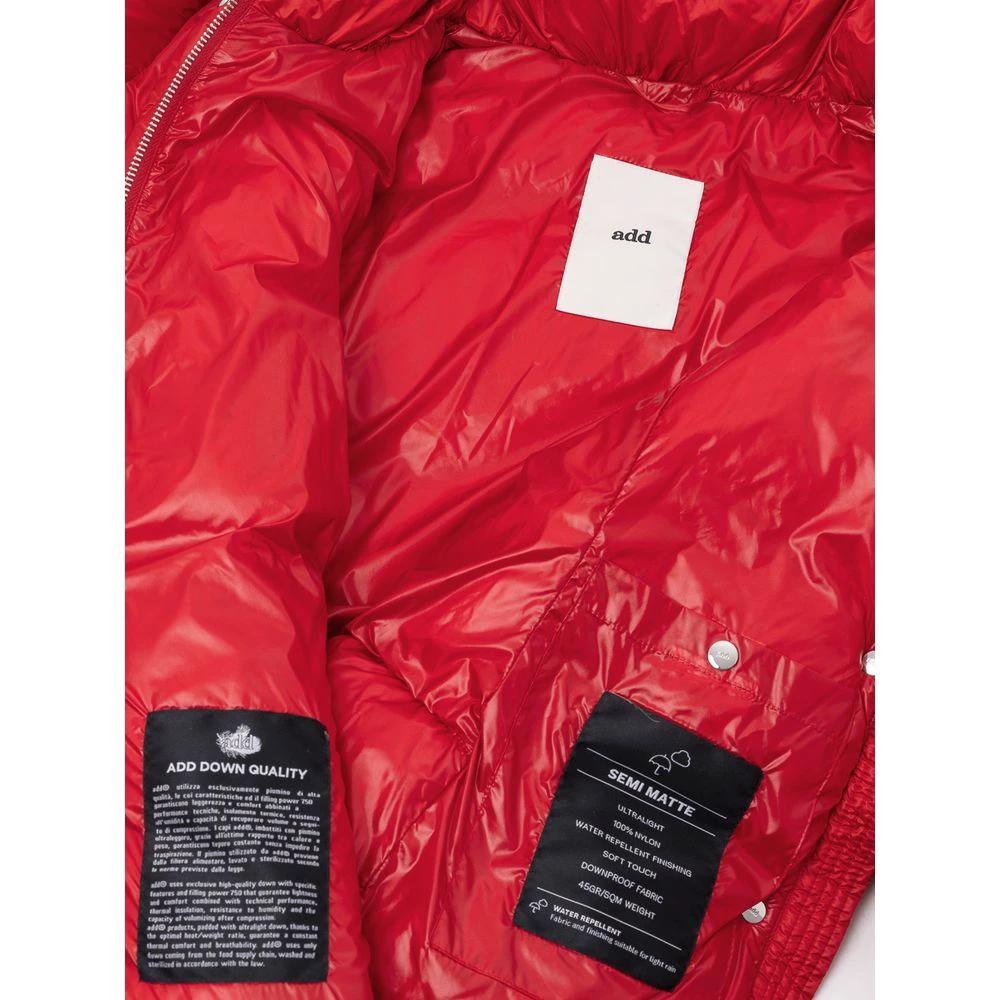Ajouter une veste longue rouge en polyamide