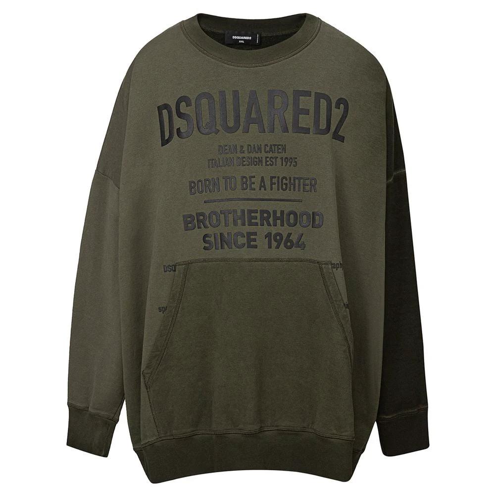 Dsquared² Green Cotton Sweatshirt by Dsquared²