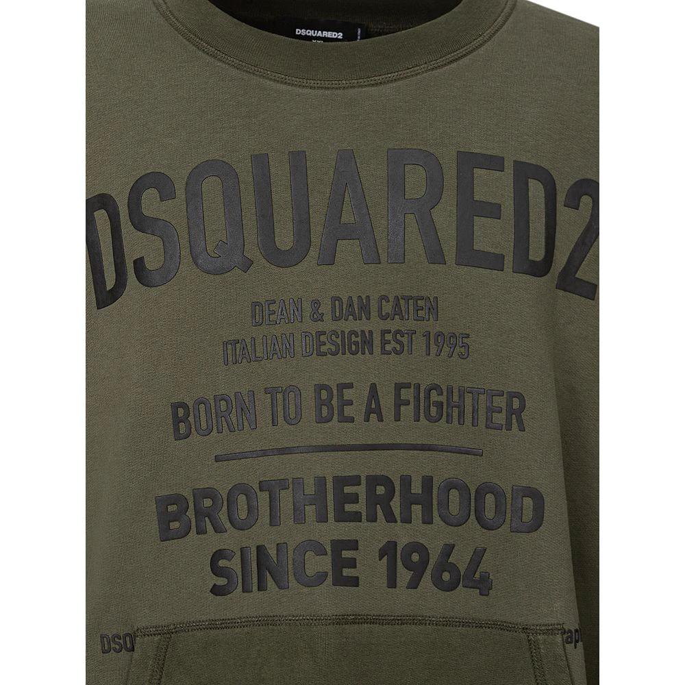 Dsquared² Green Cotton Sweatshirt by Dsquared²