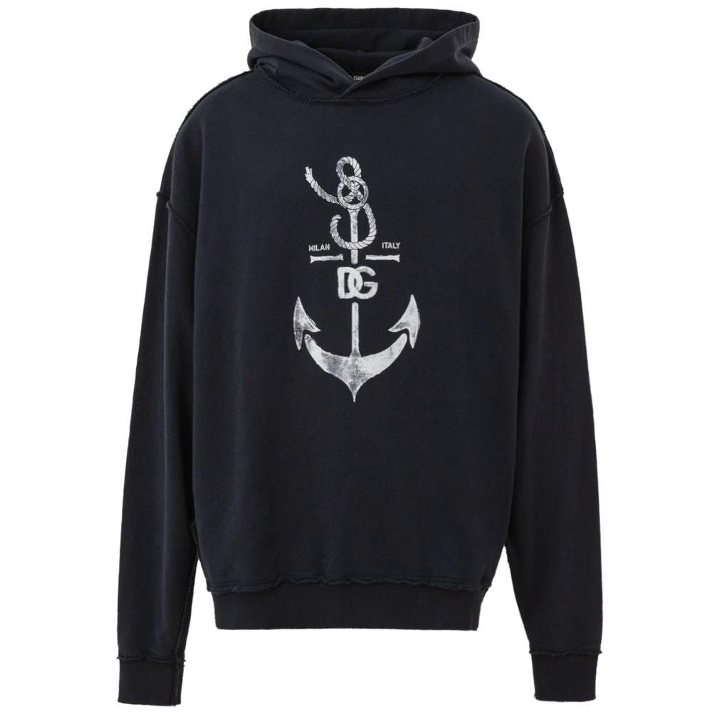 Dolce & Gabbana Blue Cotton Sweatshirt by Dolce & Gabbana
