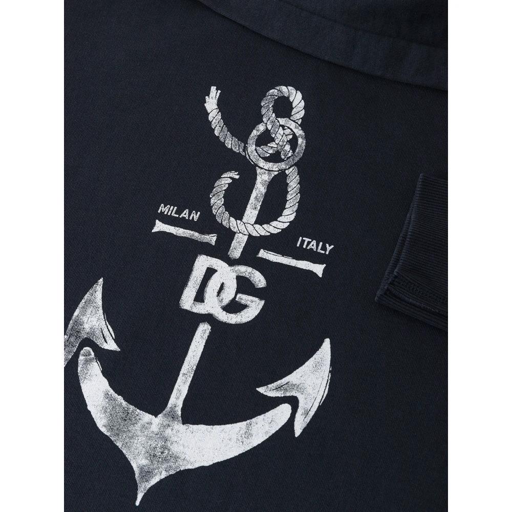 Dolce & Gabbana Blue Cotton Sweatshirt by Dolce & Gabbana