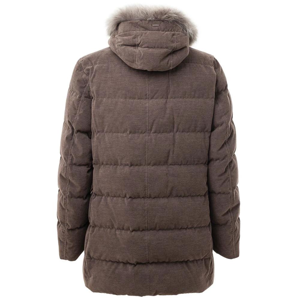 Herno Brown Cotton Bomber by Herno