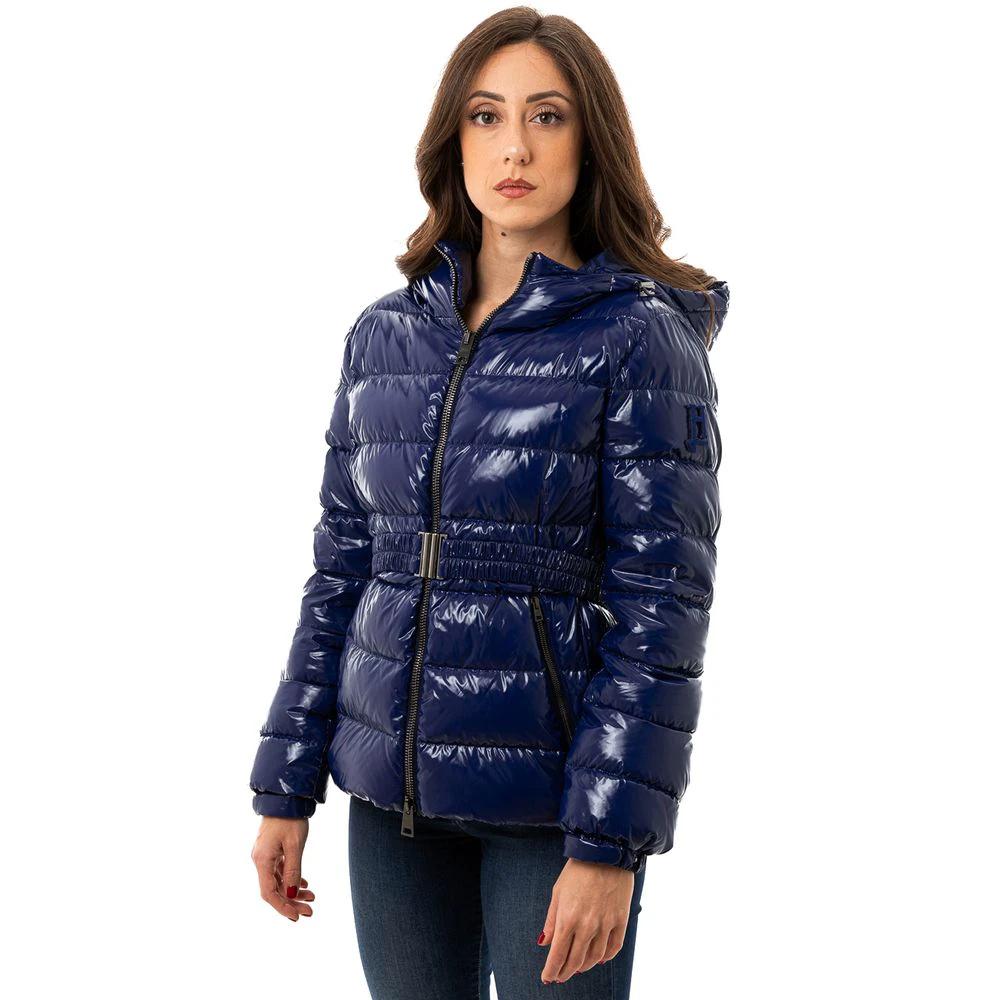 Herno Blue Polyamide Coat by Herno
