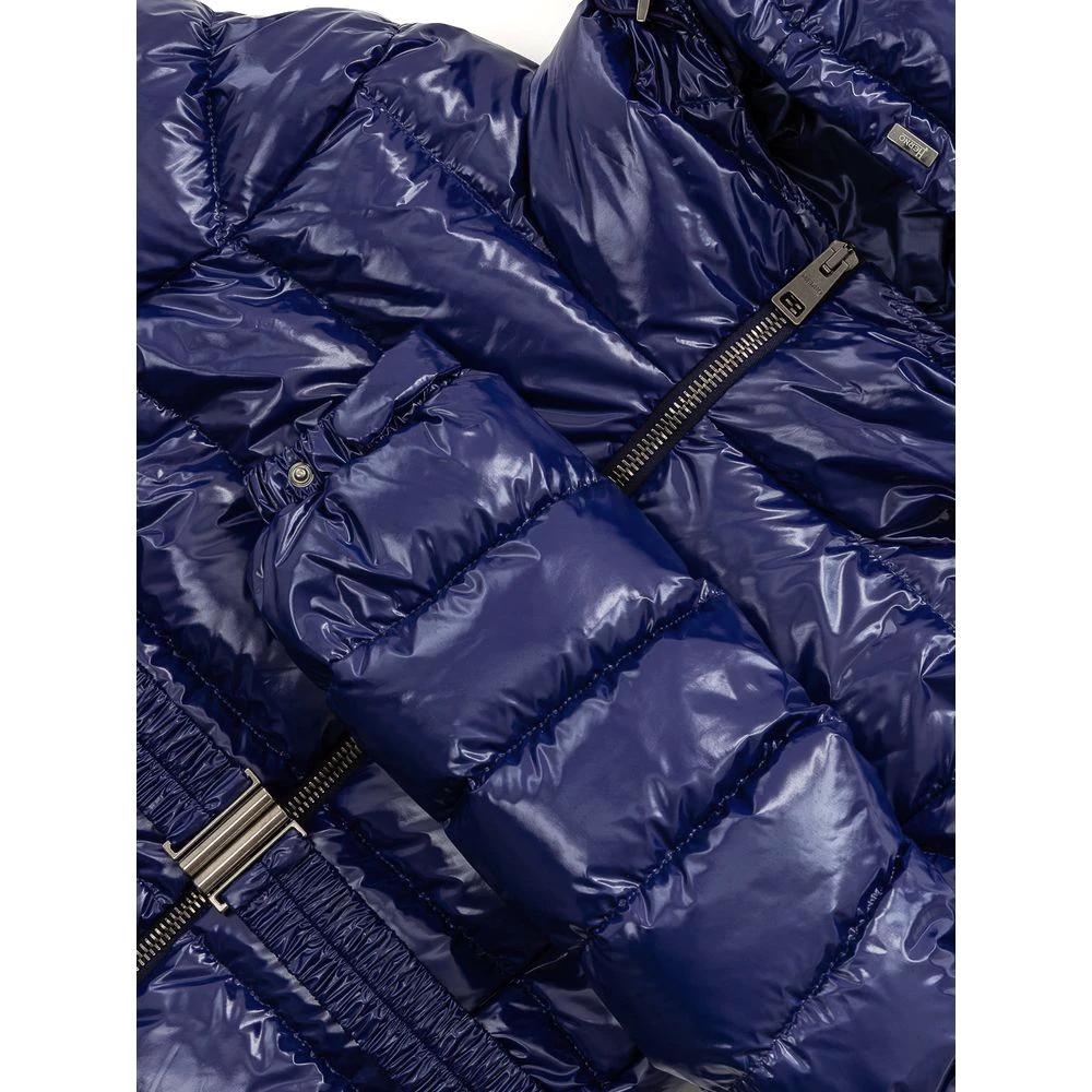 Herno Blue Polyamide Coat by Herno