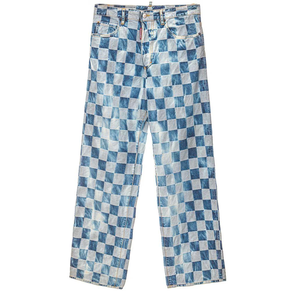 Dsquared² Blue Cotton Relaxed Fit Jeans by Dsquared²