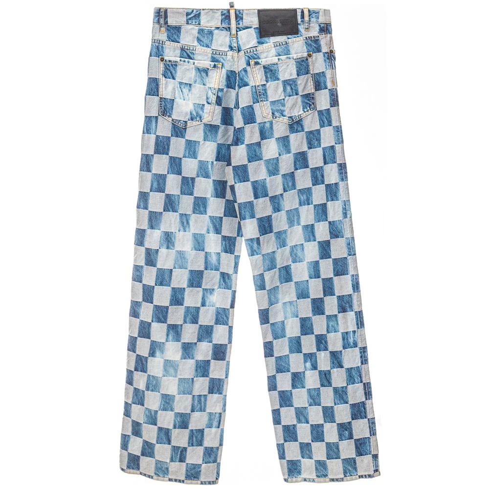 Dsquared² Blue Cotton Relaxed Fit Jeans by Dsquared²