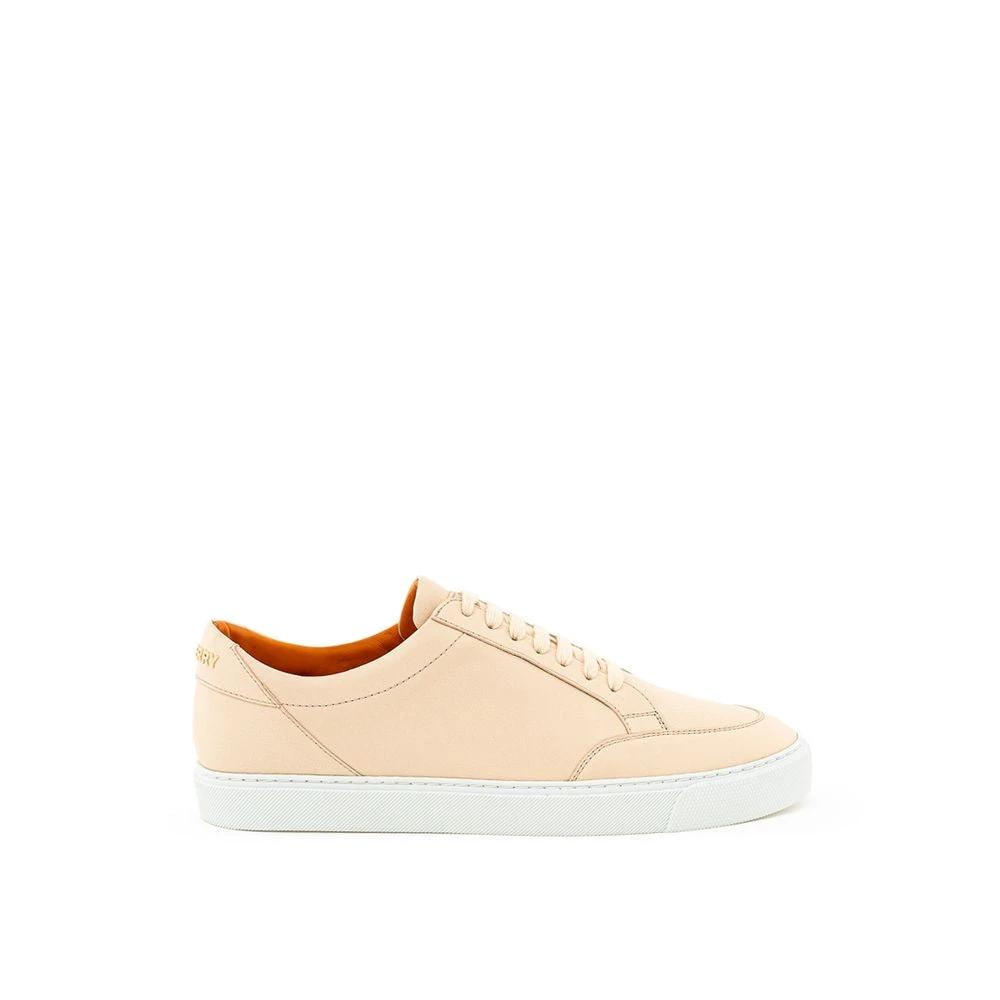 Burberry Pink Leather Low Top Sneakers by Burberry