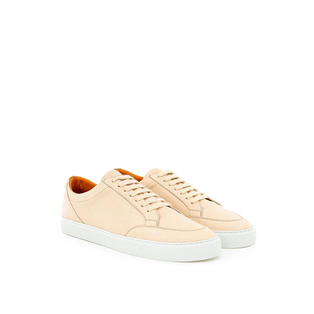 Burberry Pink Leather Low Top Sneakers by Burberry