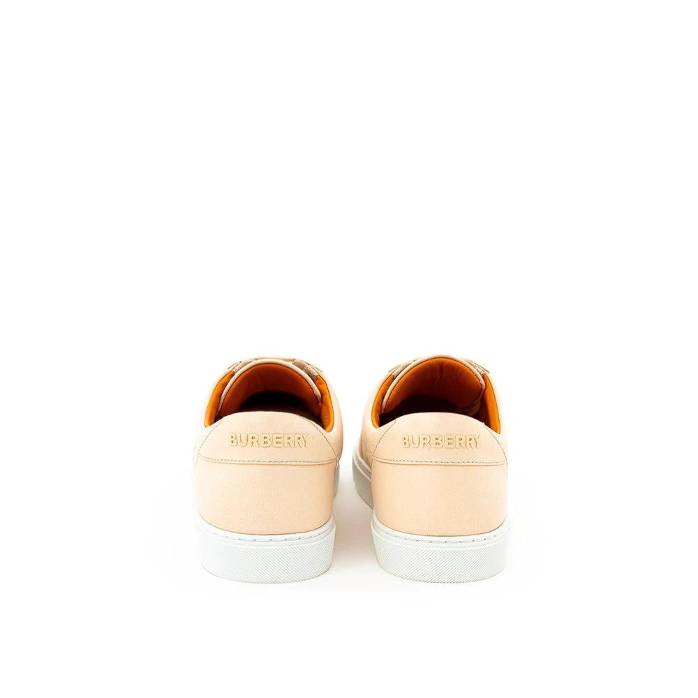 Burberry Pink Leather Low Top Sneakers by Burberry