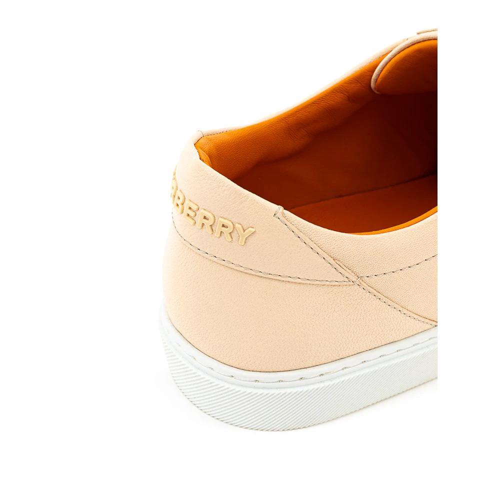 Burberry Pink Leather Low Top Sneakers by Burberry