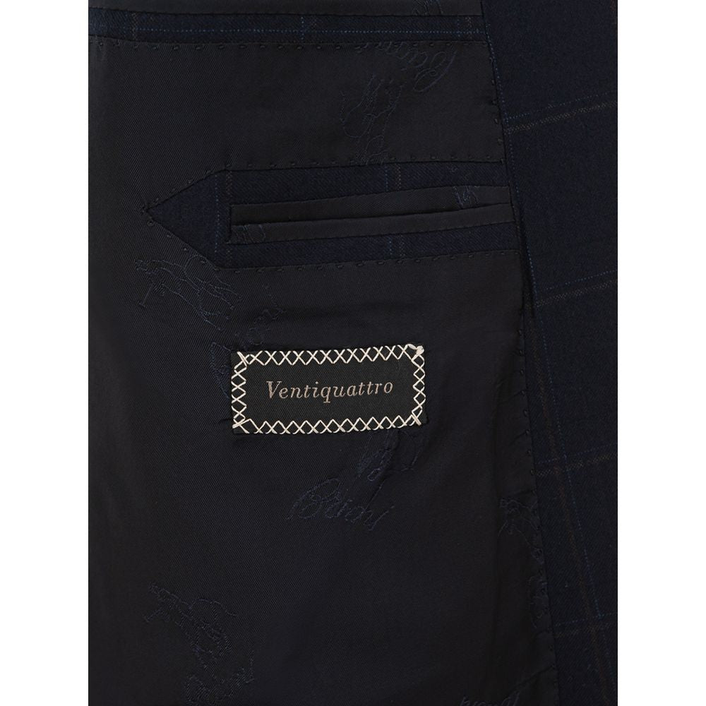 Blazer en laine bleue Brioni