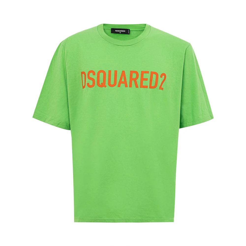 Dsquared² Green Cotton T-Shirt by Dsquared²