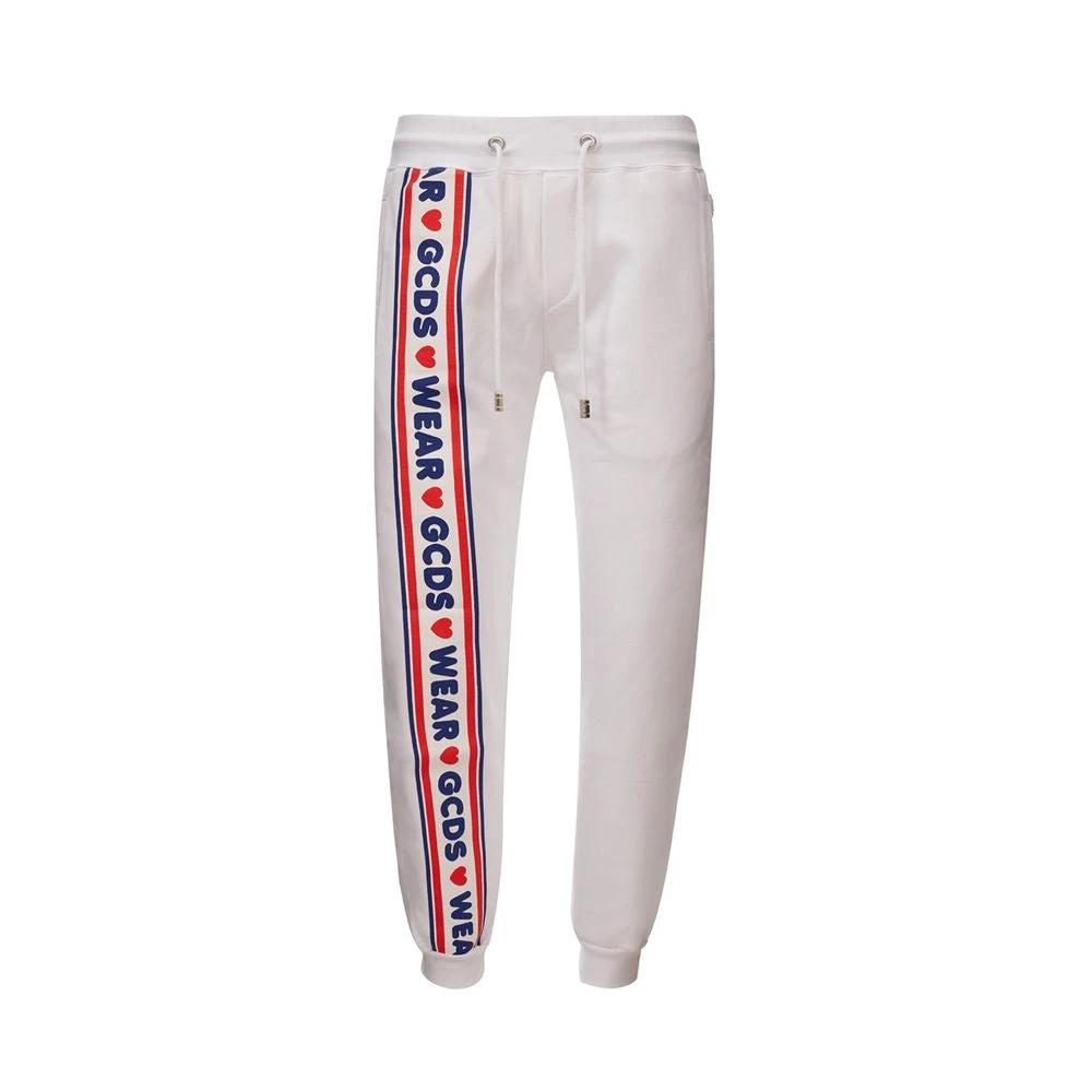 GCDS White Cotton Athletic Pants by GCDS