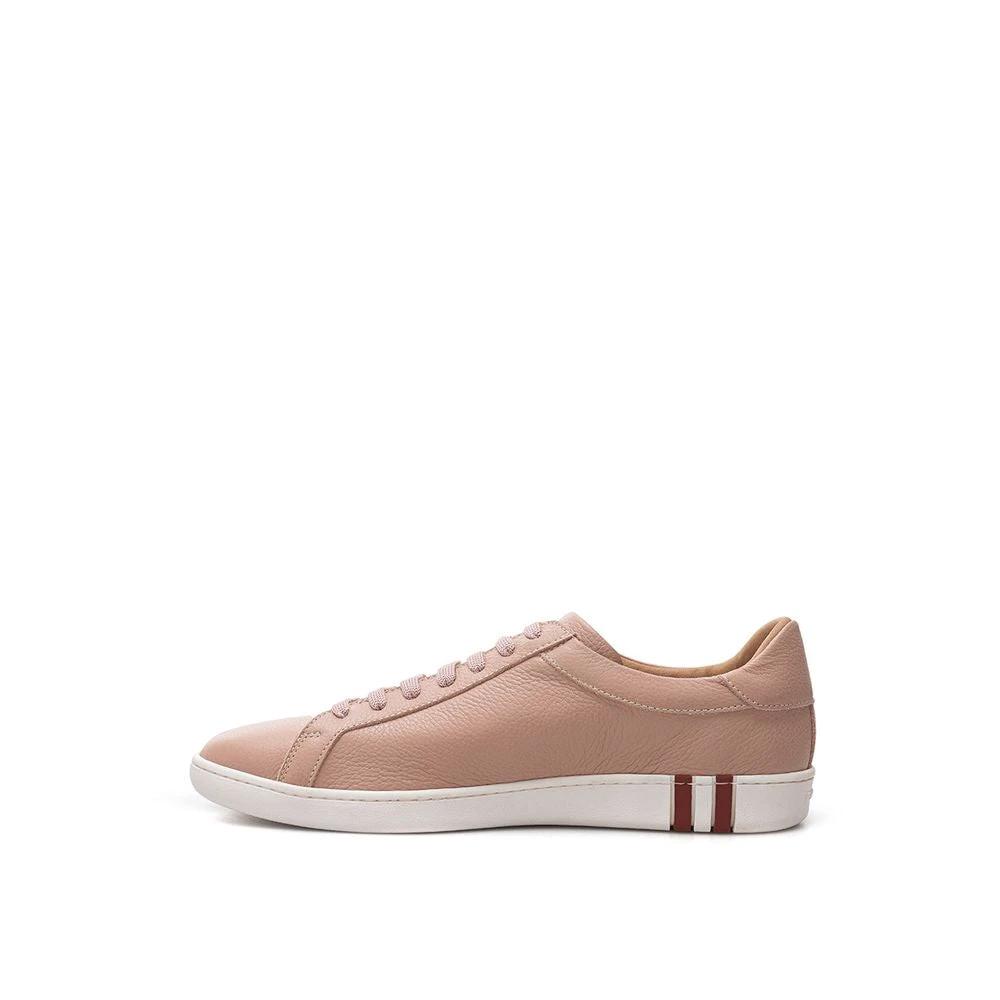 Bally Pink Leather Low Top Sneakers by Bally
