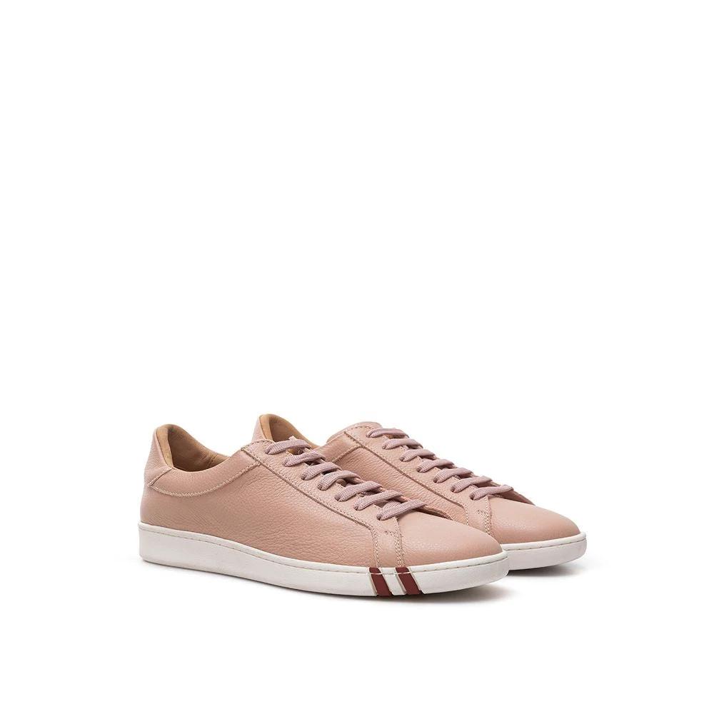 Bally Pink Leather Low Top Sneakers by Bally
