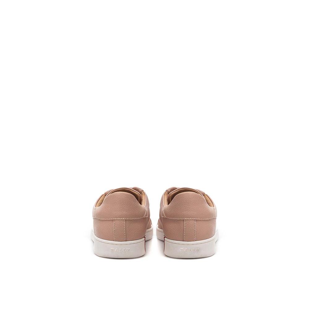 Bally Pink Leather Low Top Sneakers by Bally
