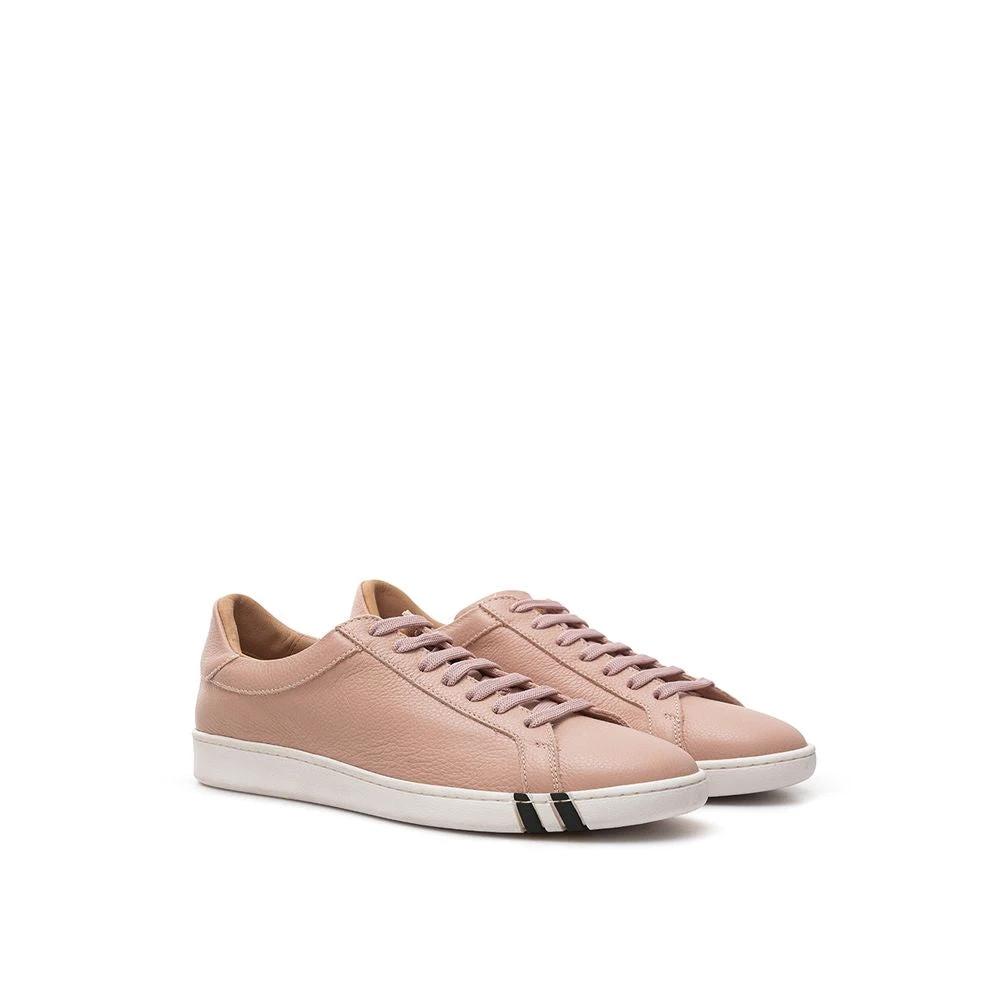 Bally Pink Leather Low Top Sneakers by Bally