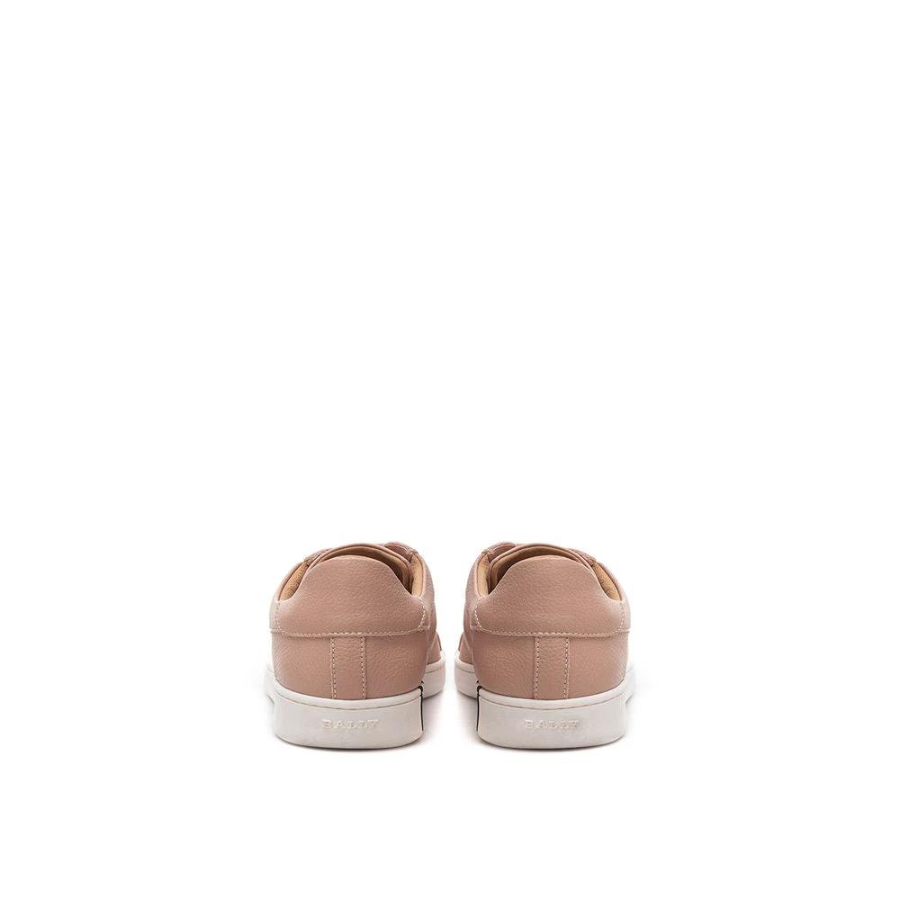 Bally Pink Leather Low Top Sneakers by Bally