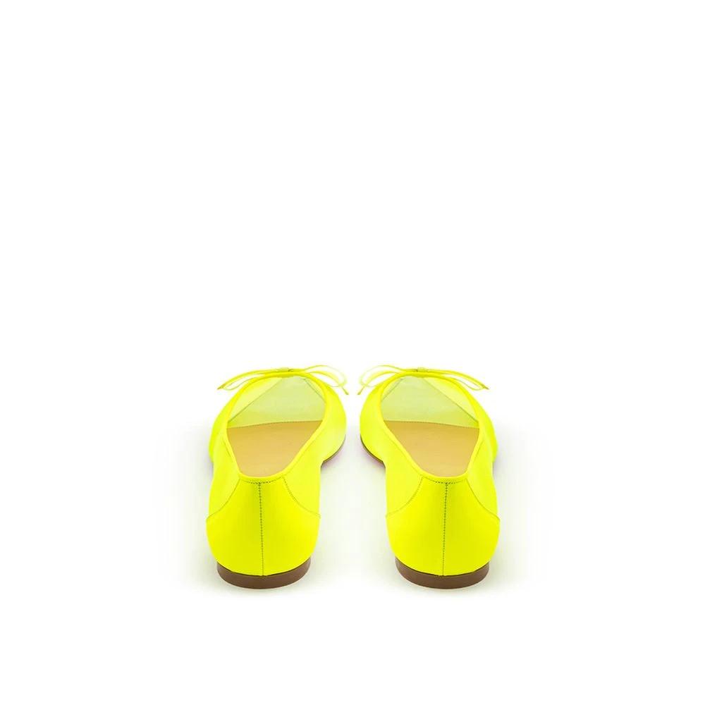 Christian Louboutin Yellow Mesh Ballet Flats by Christian Louboutin