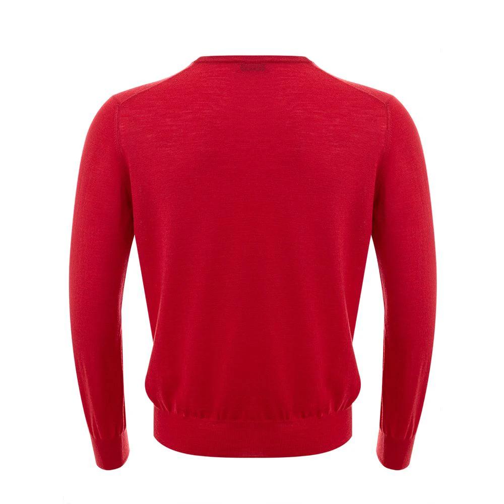 Gran Sasso Red Wool Sweatshirt