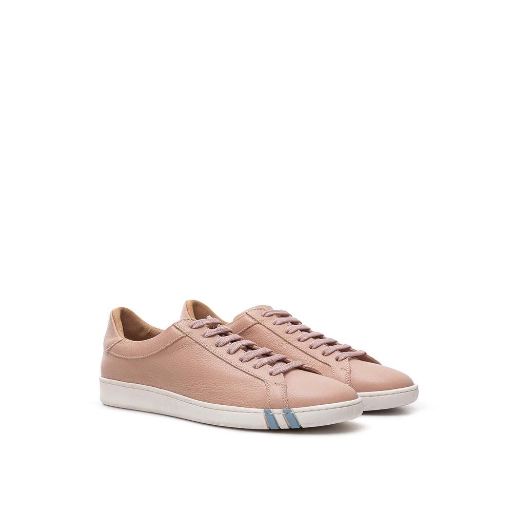 Bally Pink Leather Athletic Sneakers by Bally