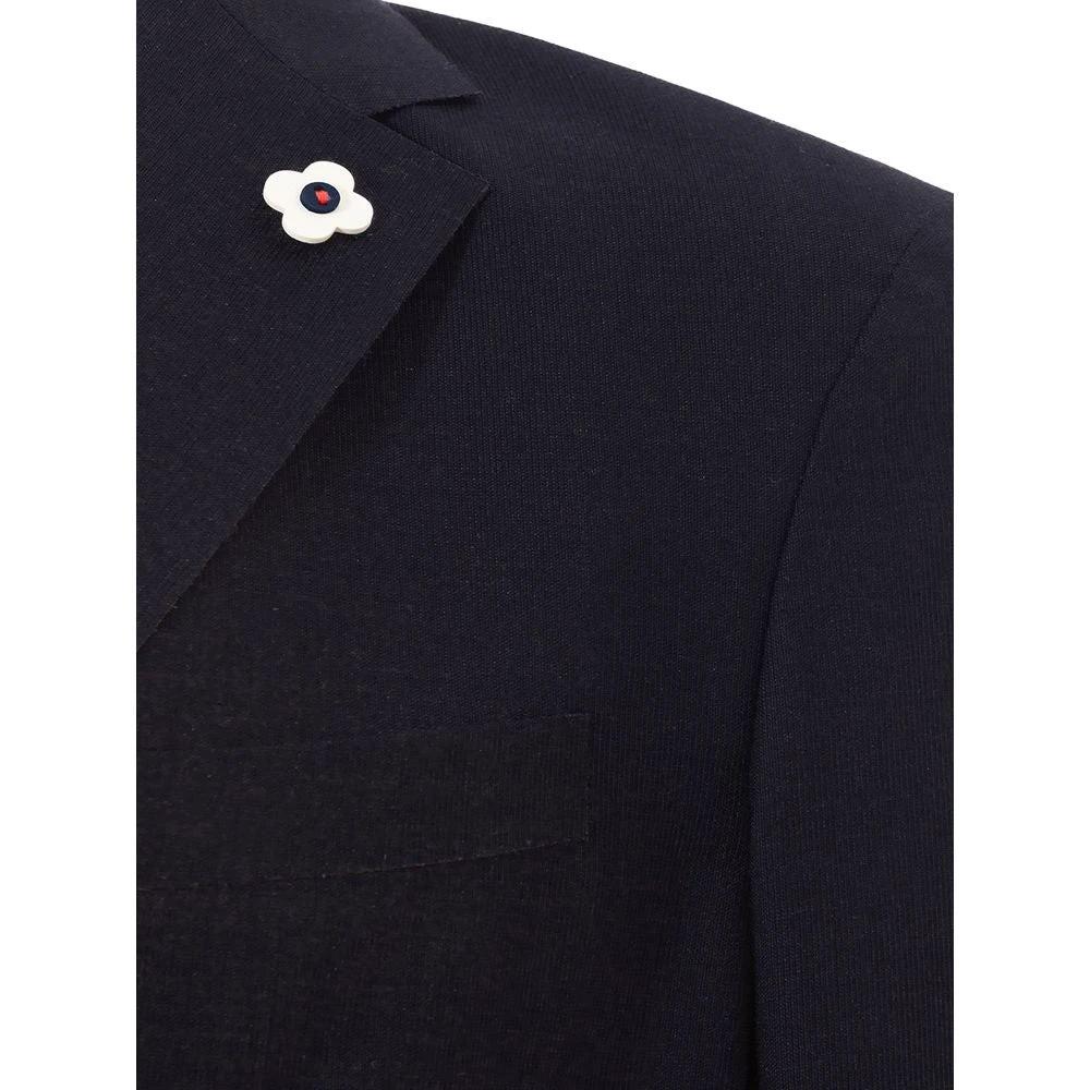Lardini Blue Cotton Blazer by Lardini