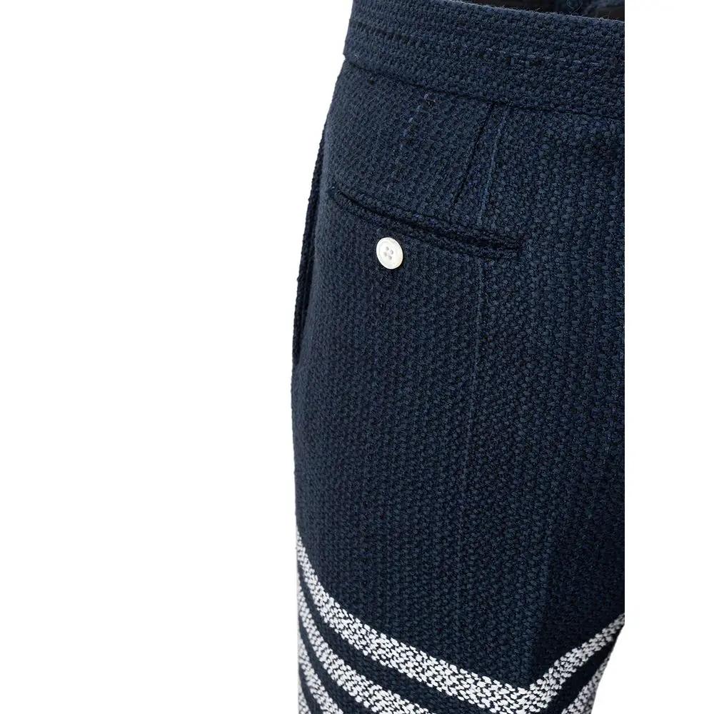 Thom Browne Blue Marabou Casual Pants
