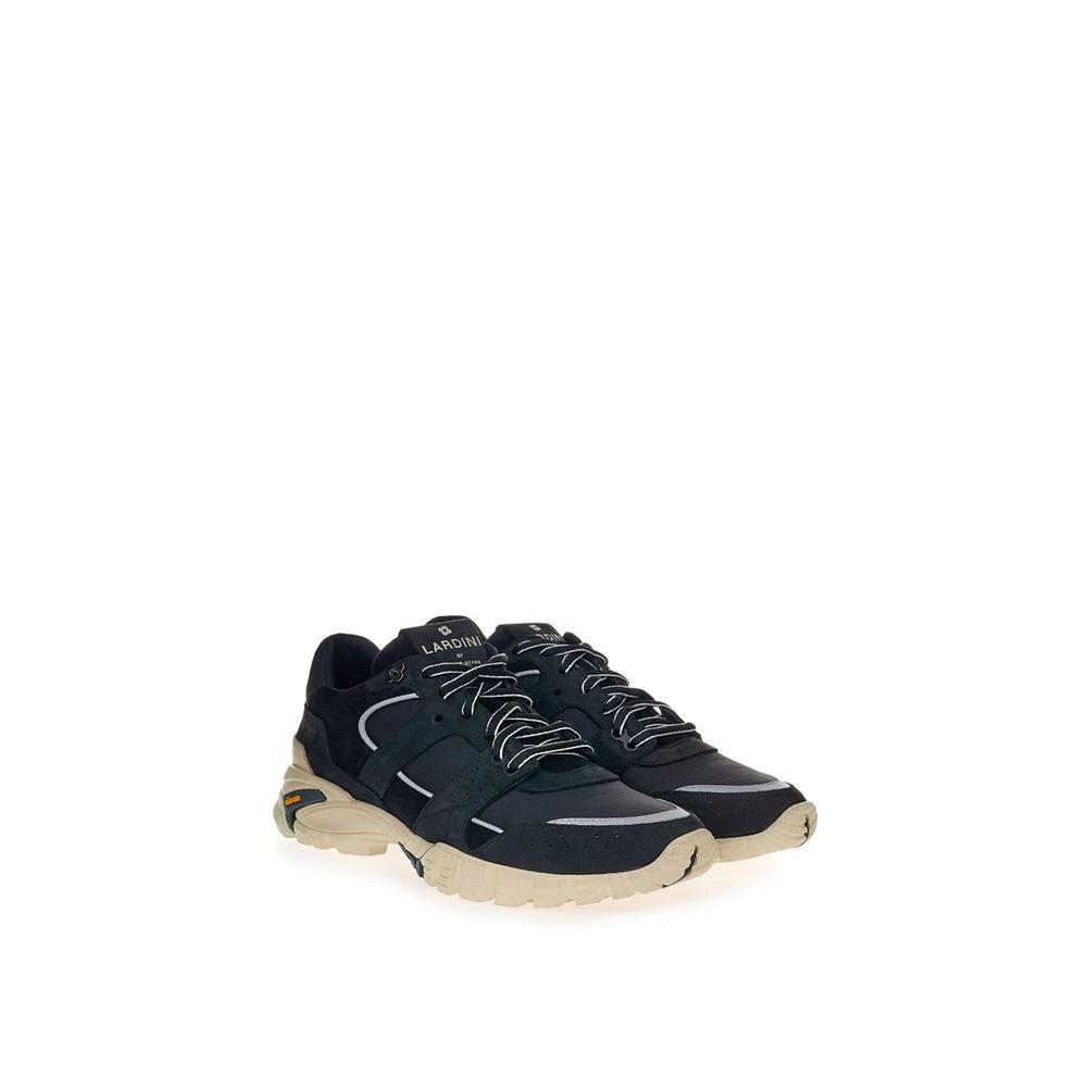 Lardini Black Suede Leather Athletic Sneakers by Lardini