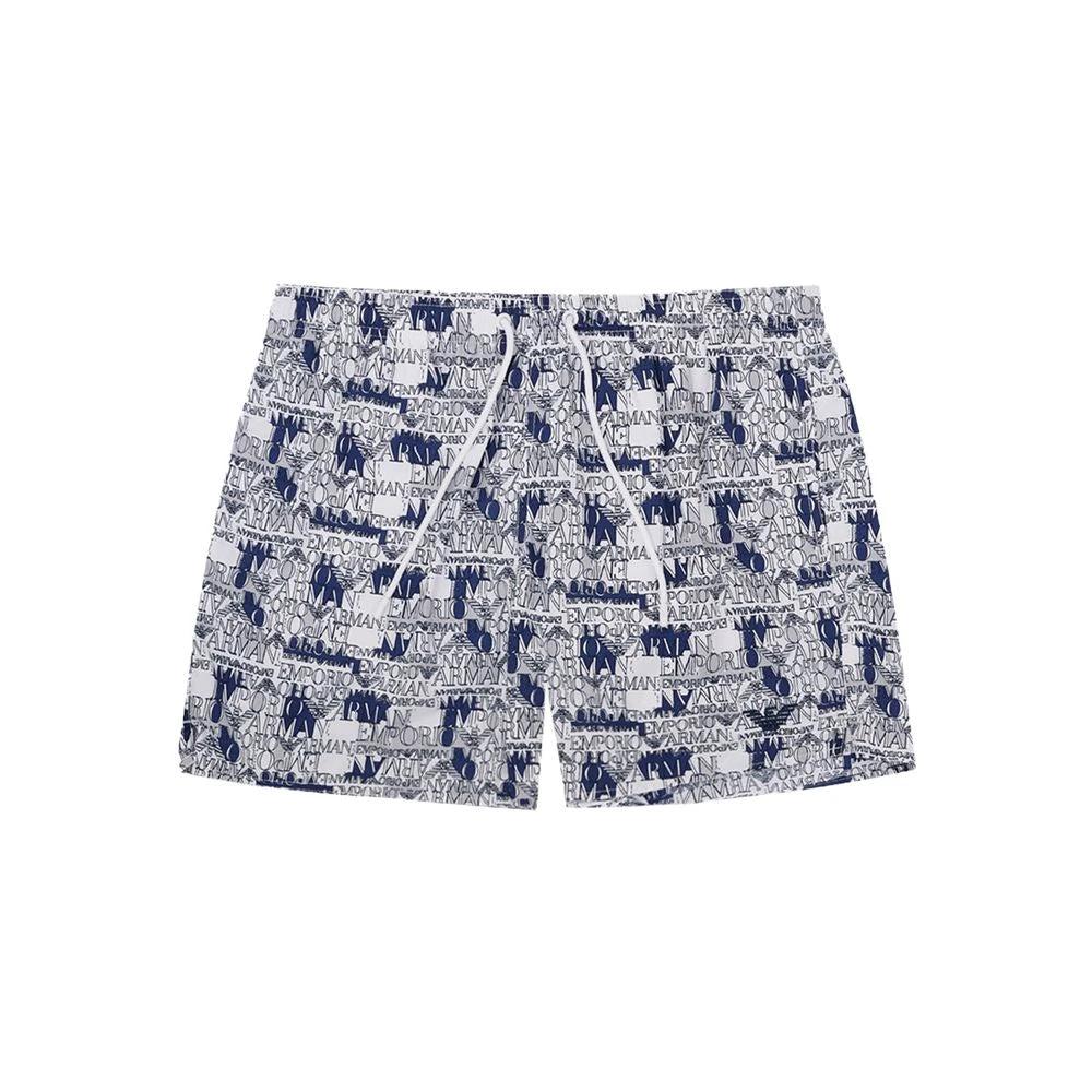 Emporio Armani White Polyester Swim Shorts by Emporio Armani