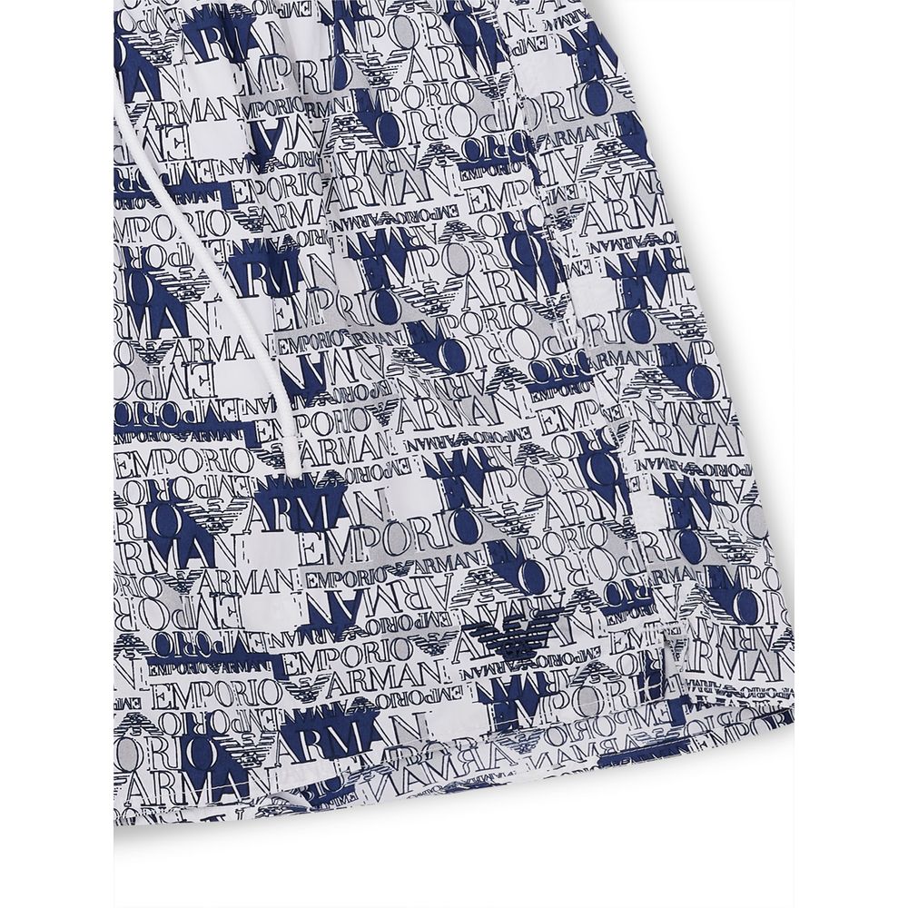 Emporio Armani White Polyester Swim Shorts by Emporio Armani