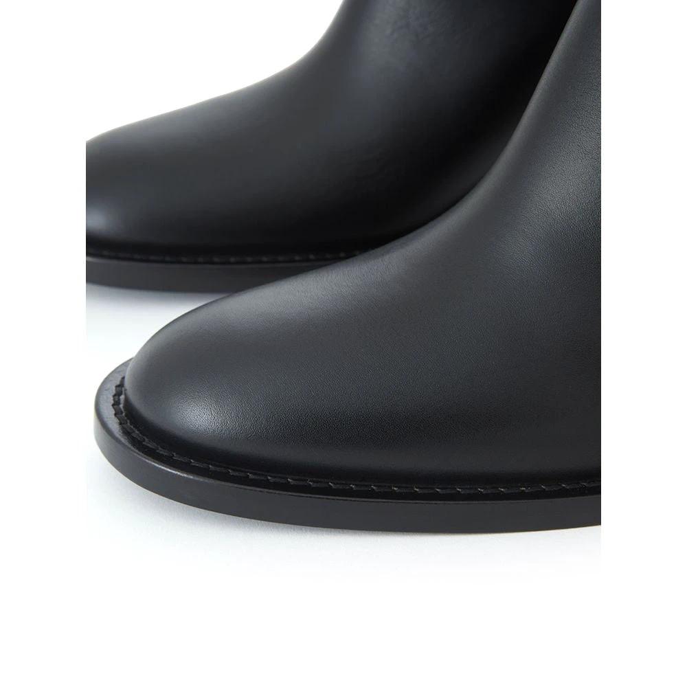 Burberry Black Leather Ankle Boots by Burberry