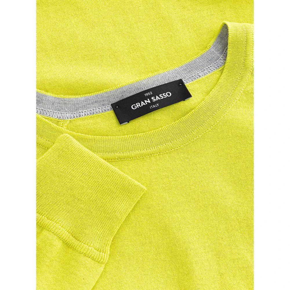 Sweat-shirt en coton jaune Gran Sasso