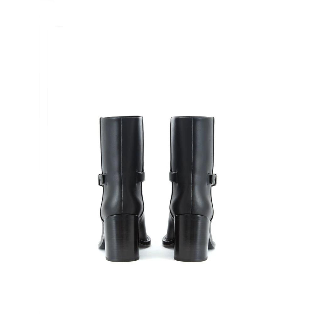 Burberry Black Leather Ankle Boots by Burberry