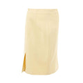 Lardini Yellow Viscose Midi Skirt by Lardini