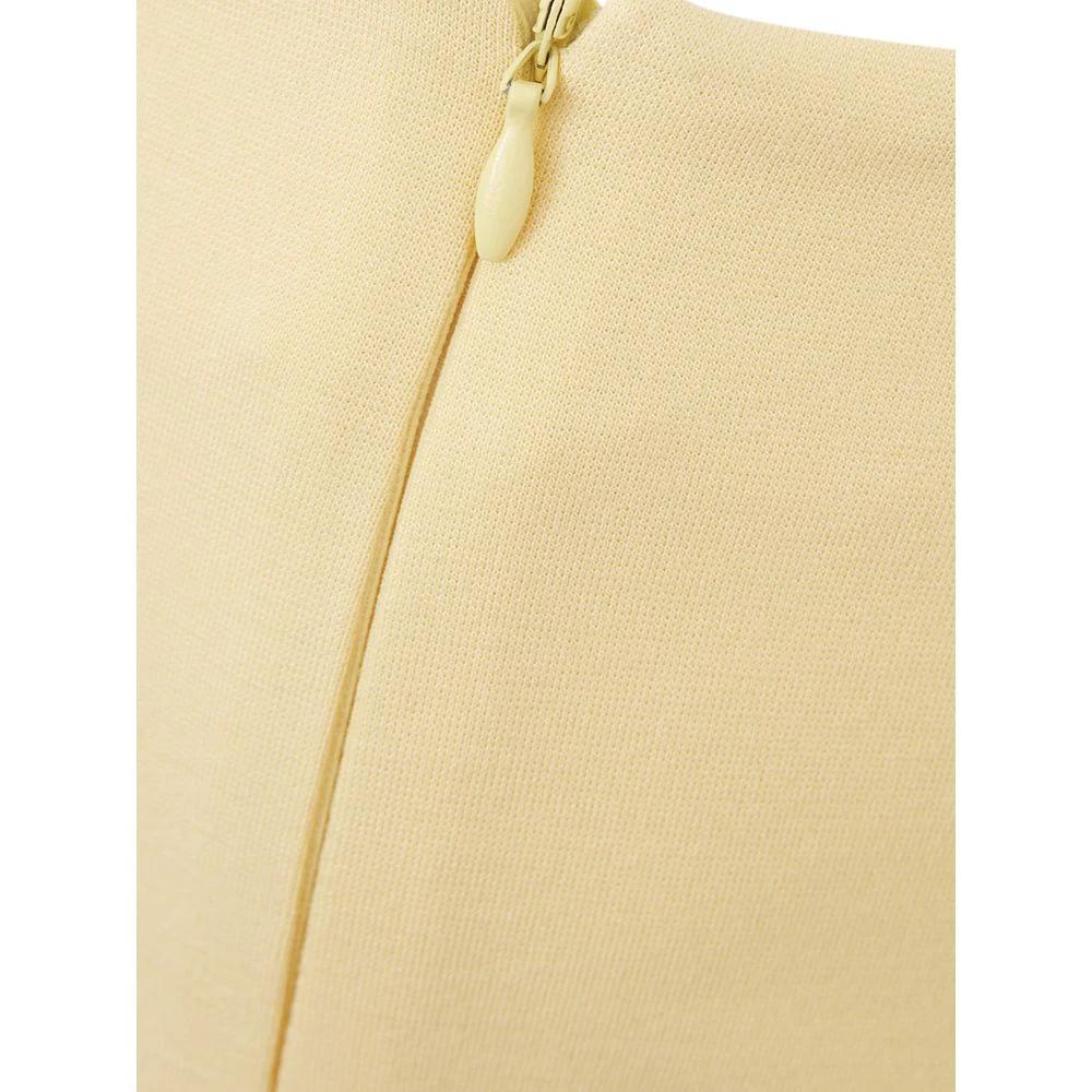Lardini Yellow Viscose Midi Skirt by Lardini