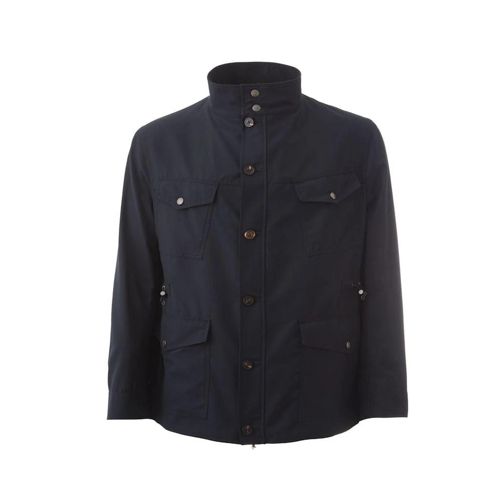 Lardini Blue Wool Coat by Lardini